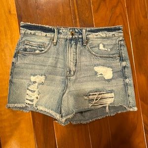 NWOT - Good American High-Waisted Denim Shorts - Size 25